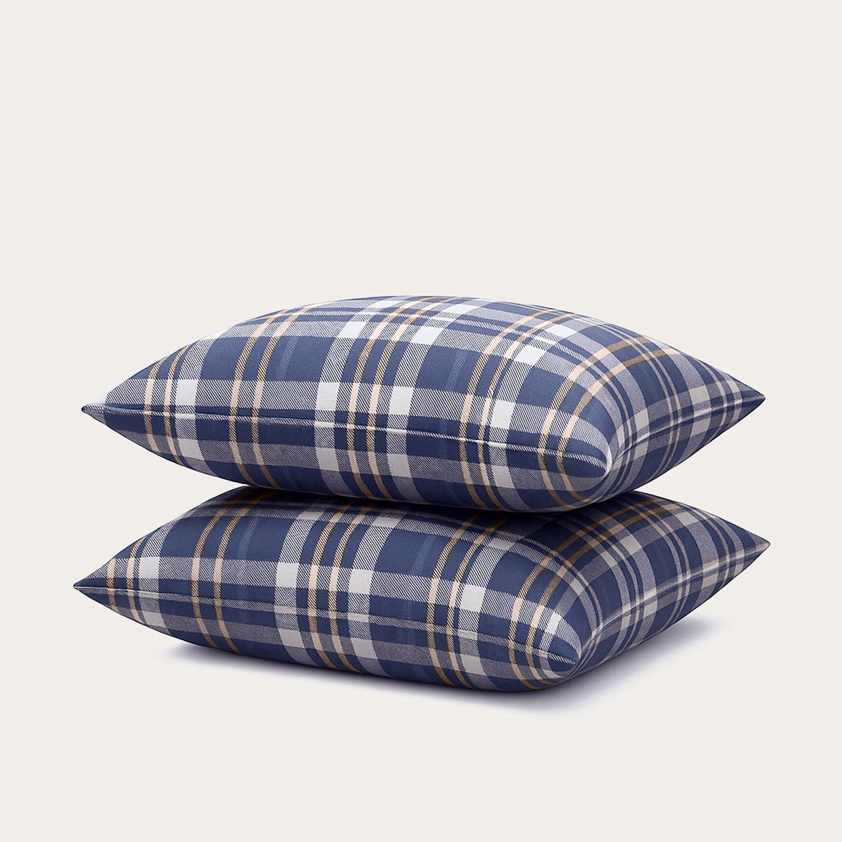 HappyBed Tartan kussensloop set 2 stuks - 40x80 cm - 100% Microvezel - Ultieme slaapcomfort