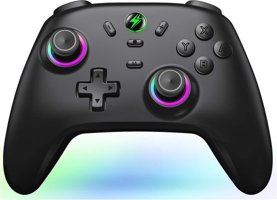 Draadloze Switch Controller met RGB Hall Effect Joysticks - Compatibel met Switch, Switch Lite, Switch OLED, Android, iOS en PC