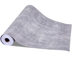 Peel And Stick Tapijt, 40cm x 15m Self-Adhesief Waterdicht Contactpapier, Eenvoudig Te Reinigen Decoratief Vinyl Rol voor Slaapkamer, Keuken, Kantoor Of Badkamer In Donkergrijs Industrieel Ontwerp