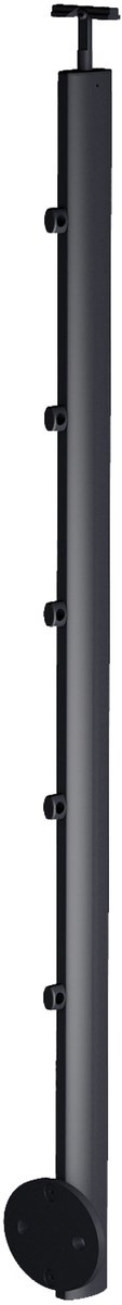 Kordo - Balustradepaal voor zijmontage - Prestio - Antraciet aluminium