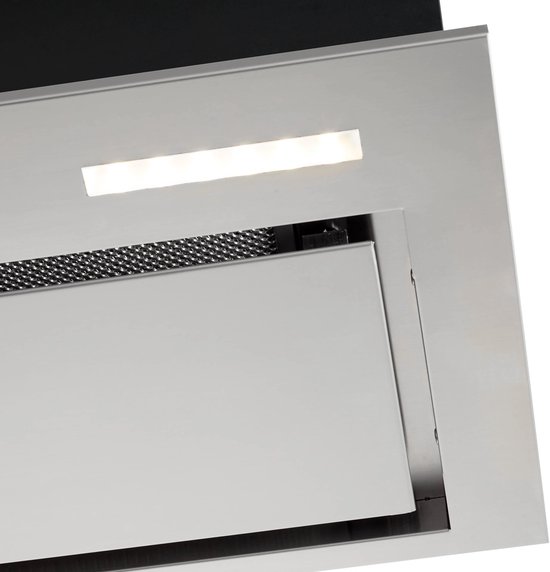 Inventum AKI6015RVS inbouw afzuigkap 60 cm - Afzuigcapaciteit 645 m3/h - Geschikt voor open keuken - 4 standen - Timer - Ledverlichting - Luchtafvoer en recirculatie - RVS