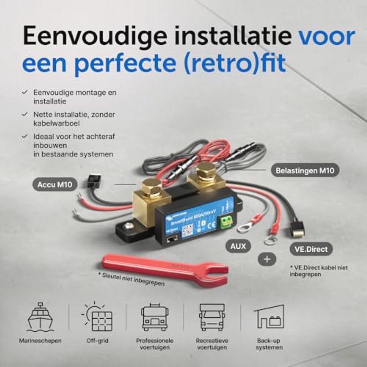 500 Amp Batterijmonitor met Bluetooth