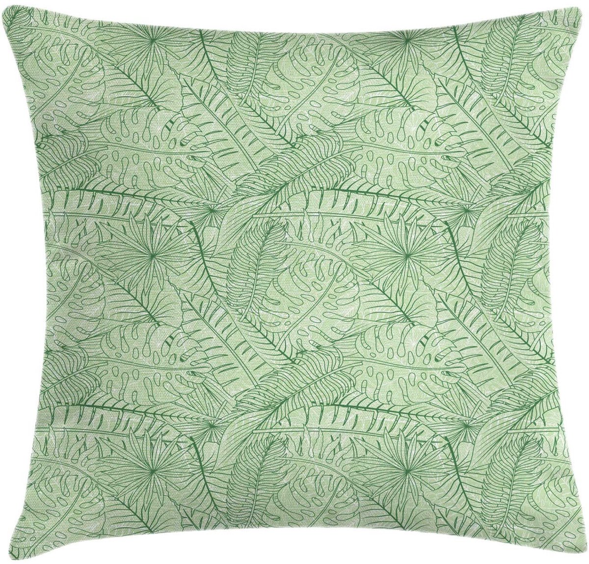 ABAKUHAUS Decoratieve kussenhoes – Bladconcept 40x40 cm – Dubbelzijdig bedrukt – Groen, lichtgroen Grün