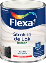 Flexa - Strak In De Lak Buitenlak Hoogglans - Fris Wit / Ral 9016 - 750 Ml