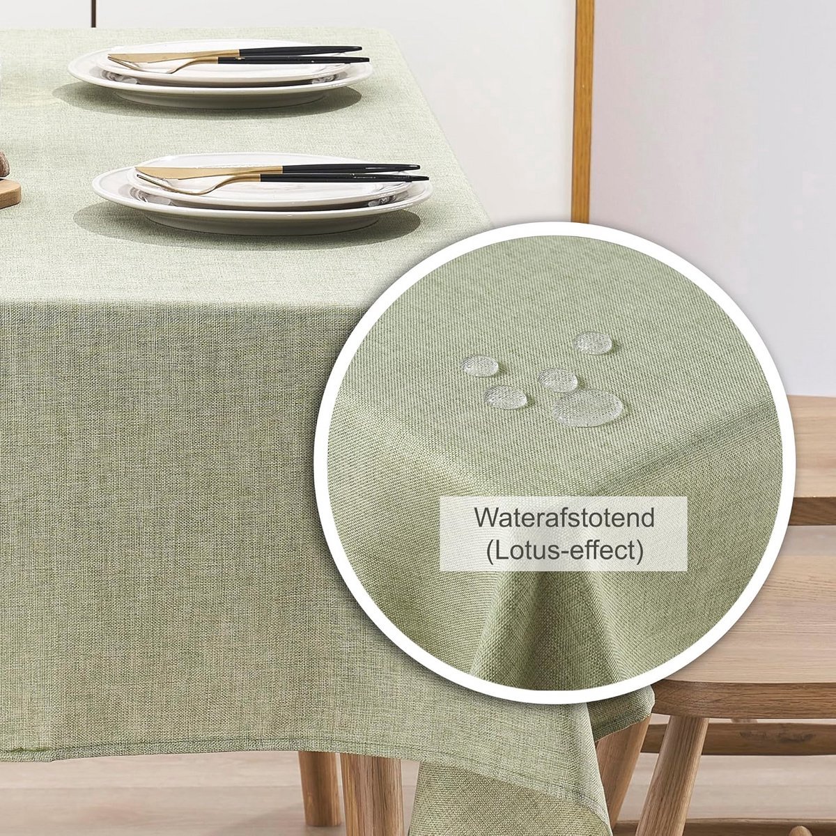 Stunq® Waterafstotend Tafelloper - Vlekbescherming, Wasbaar - Buitentuintafelkleed Voor Eettafels - Groente - 30x100 cm