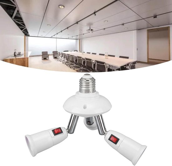 Light Socket Splitter Adapter 3 in 1 - Met Verstelbare Knopschakelaar ...