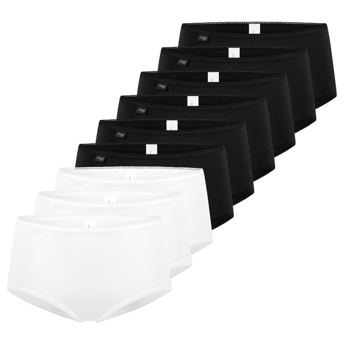 sloggi Dames midi slip 9 pack 24/7 Microfibre
