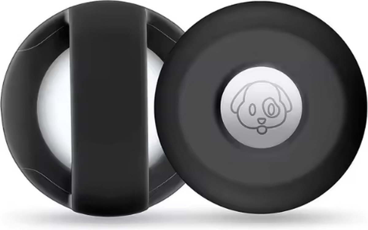 New Age Devi - Siliconen Halsband Airtag Houder - Geschikt voor Apple Airtag - Bescherm Hoesje voor Hond en Kat Huisdieren - Geschikt voor Koffer - Tracking - Zwart