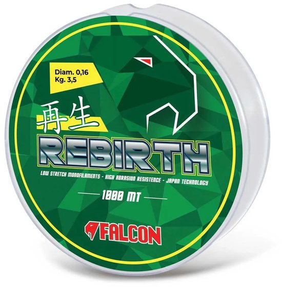 Falcon Rebirth Low Stretch 1000 M Monofilament Transparant 0.250 mm van Falcon — afbeelding 2