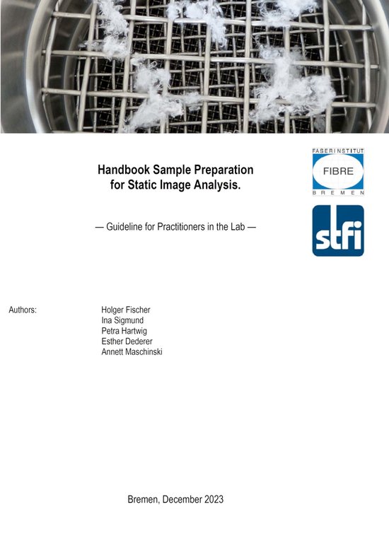 Handbook Sample Preparation for Static Image Analysis - cover