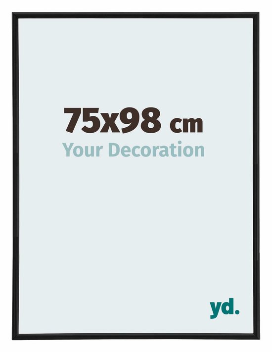 Votre Décoration - Cadre puzzle 75x98 cm - Zwart mat - Cadre puzzle 1500-2000 pièces - Cadre photo en plastique - Annecy