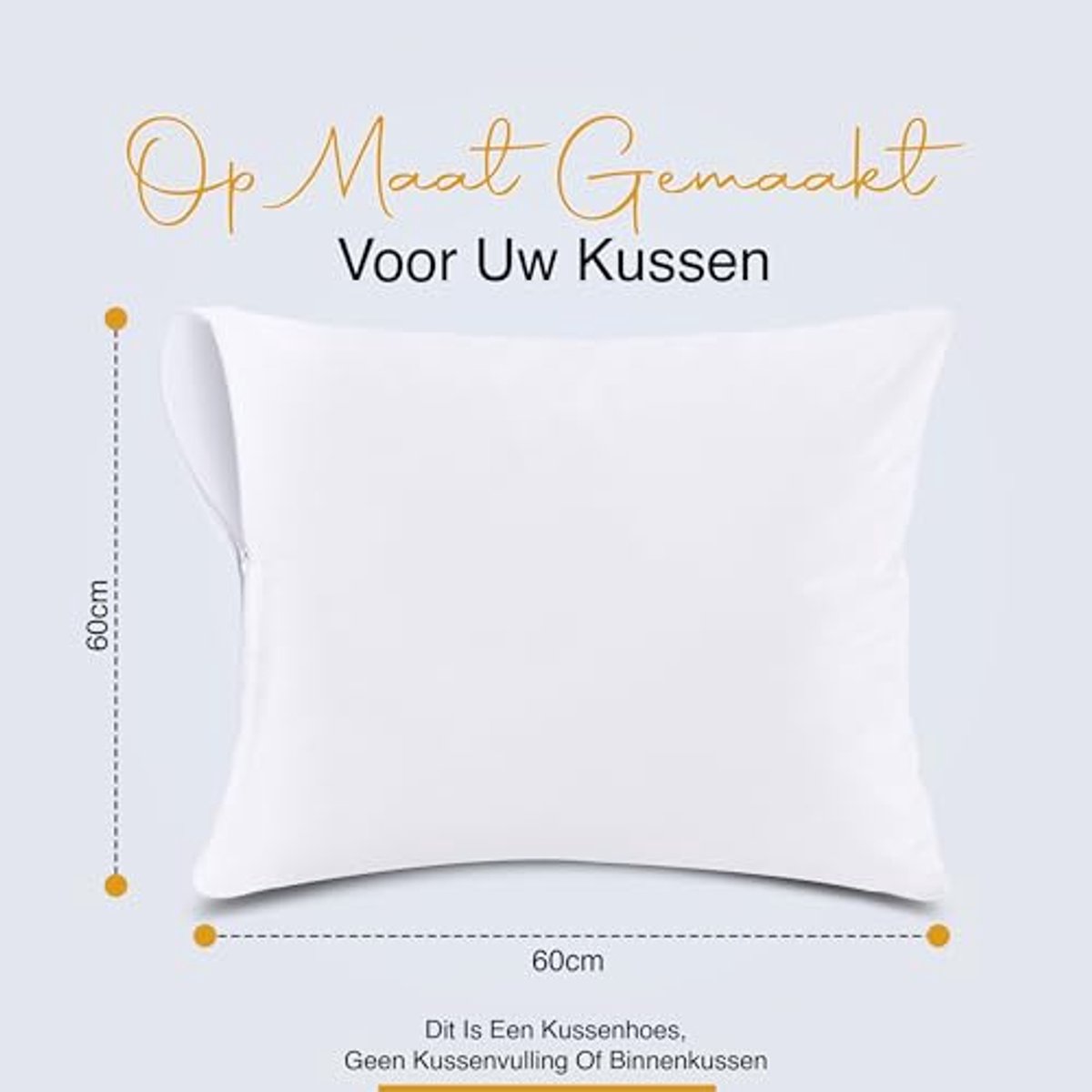 Waterdichte Kussenbeschermers 60x60 cm - Set van 2 met Rits voor optimale bescherming