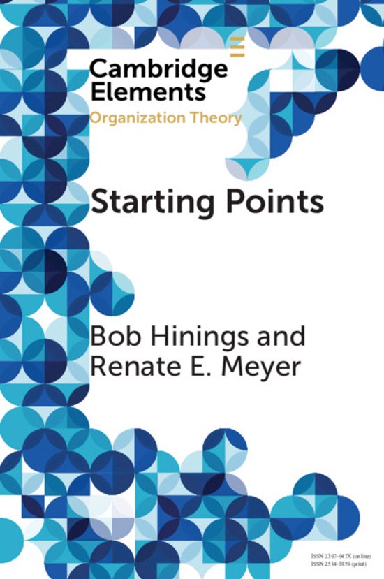 Elements in Organization Theory- Starting Points - cover