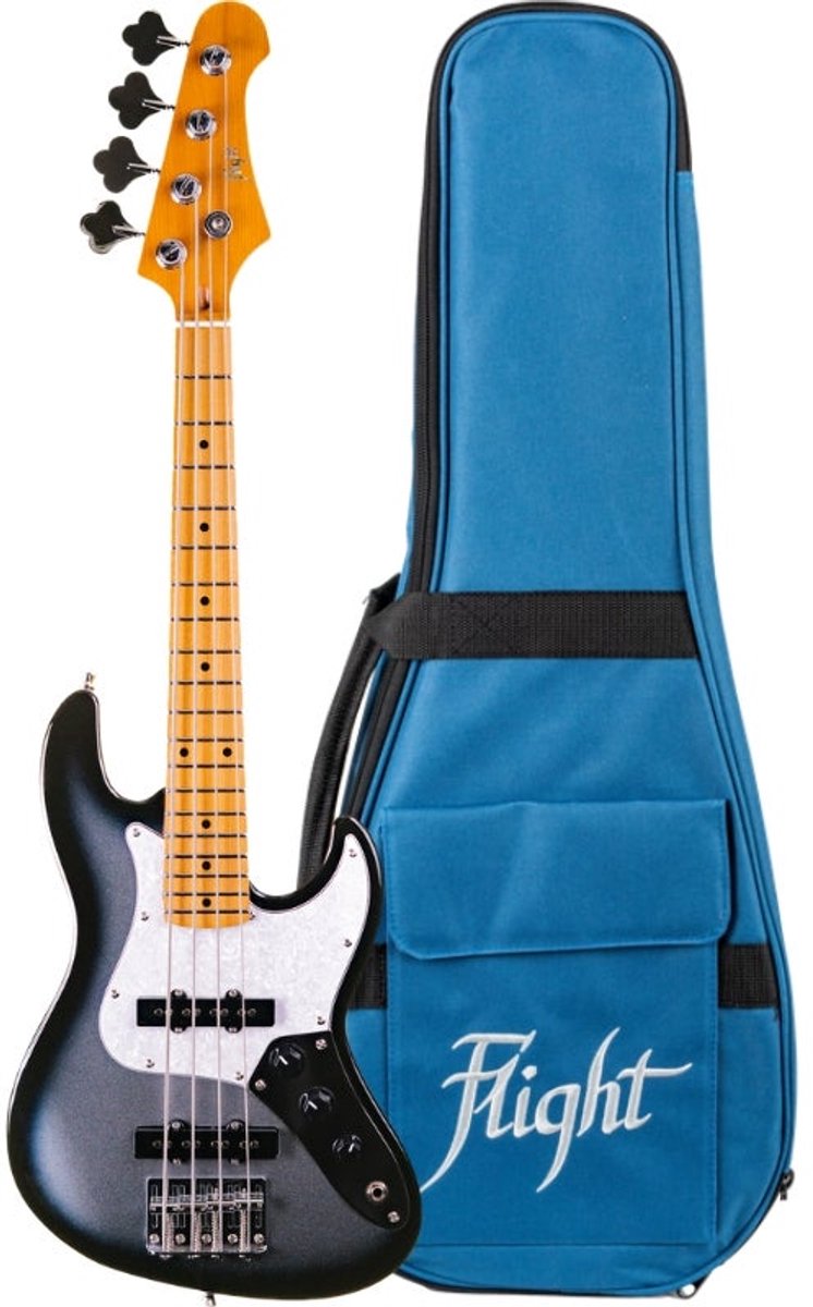 Flight Mini JB Bass Moonburst Elektrische Mini Bas Ukulele met Dual Pickups en 584 mm Mensuur