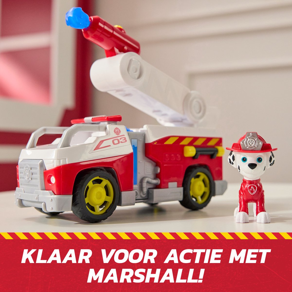 PAW Patrol - Brandweerredding - Marshall's Brandweerwagen - speelgoedauto met speelfiguur — afbeelding 9