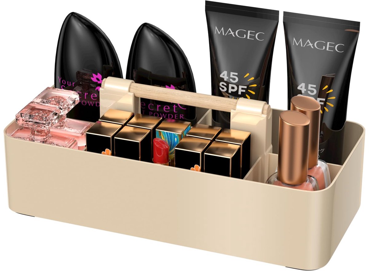 Unyqoos® Witte multifunctionele opbergdoos voor cosmetica met praktische handgreep