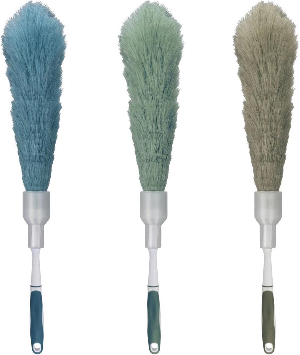 Set van 3 Uitschuifbare Plumeaus met Stofhoes - Stofvanger voor Hoge en Lage Plekken