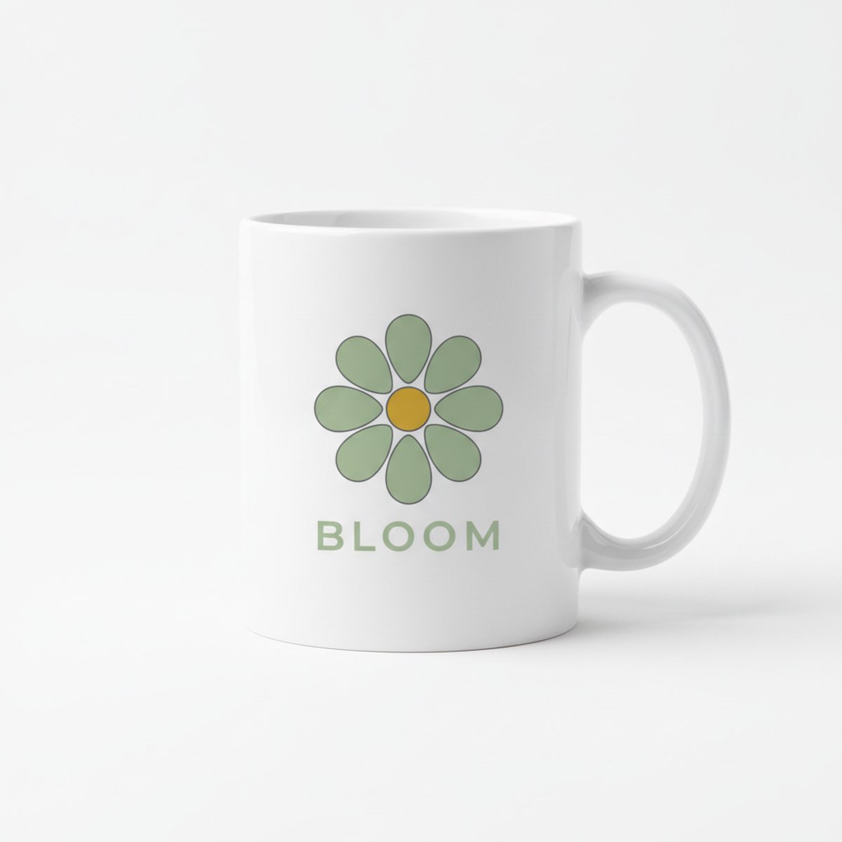 Bloom Bloemen Keramische Mok 330 ml – Minimalistisch Bloem Design Koffie- en Theemok
