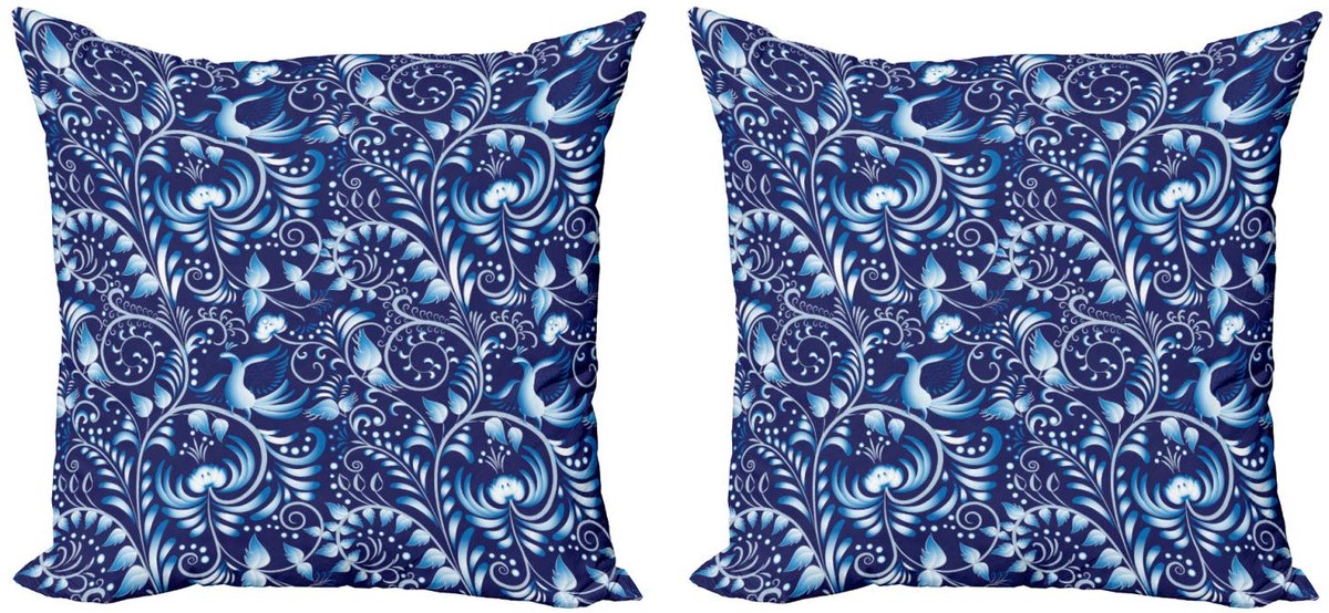 ABAKUHAUS marine kussenhoes – 2x40x40 cm – dubbelzijdig bedrukt