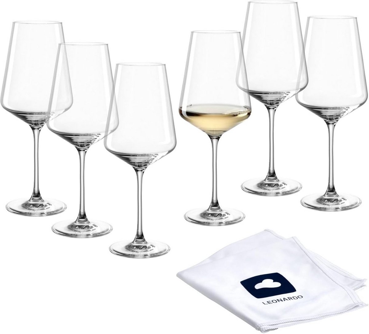 Set van 6 Witte Wijnglazen 560 ml - Krasbestendig, Vaatwasmachinebestendig en Duurzaam