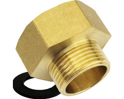 Set van 2 Messing Reductiekoppeling 1/2 naar 3/4 Inch - Roestvrij en Sterk