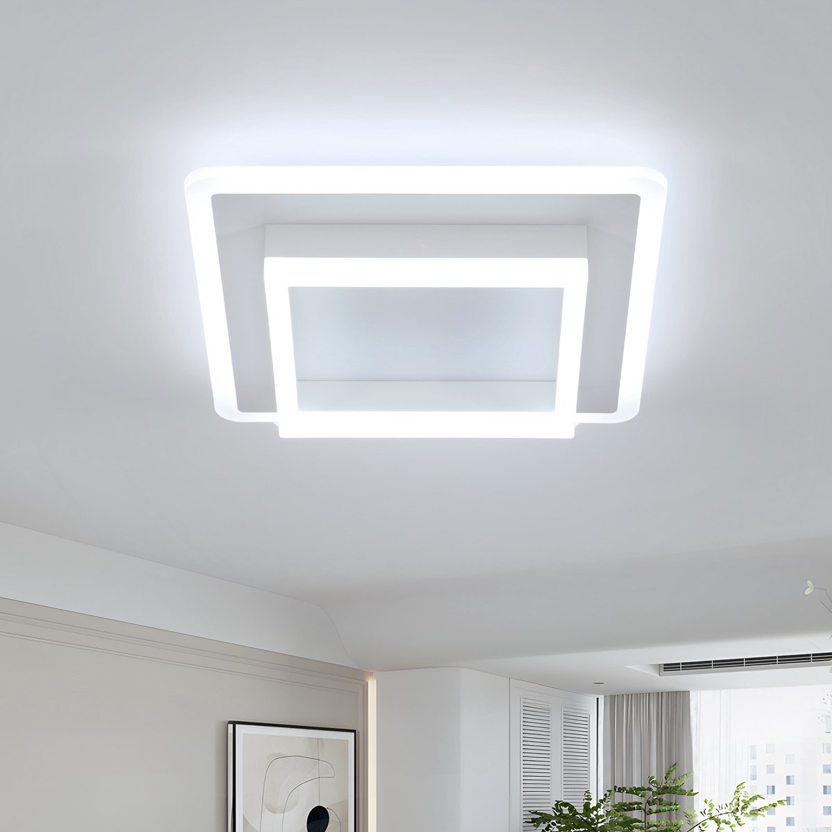 Wit acryl plafondpaneel 30cm, wit licht 30W 220V