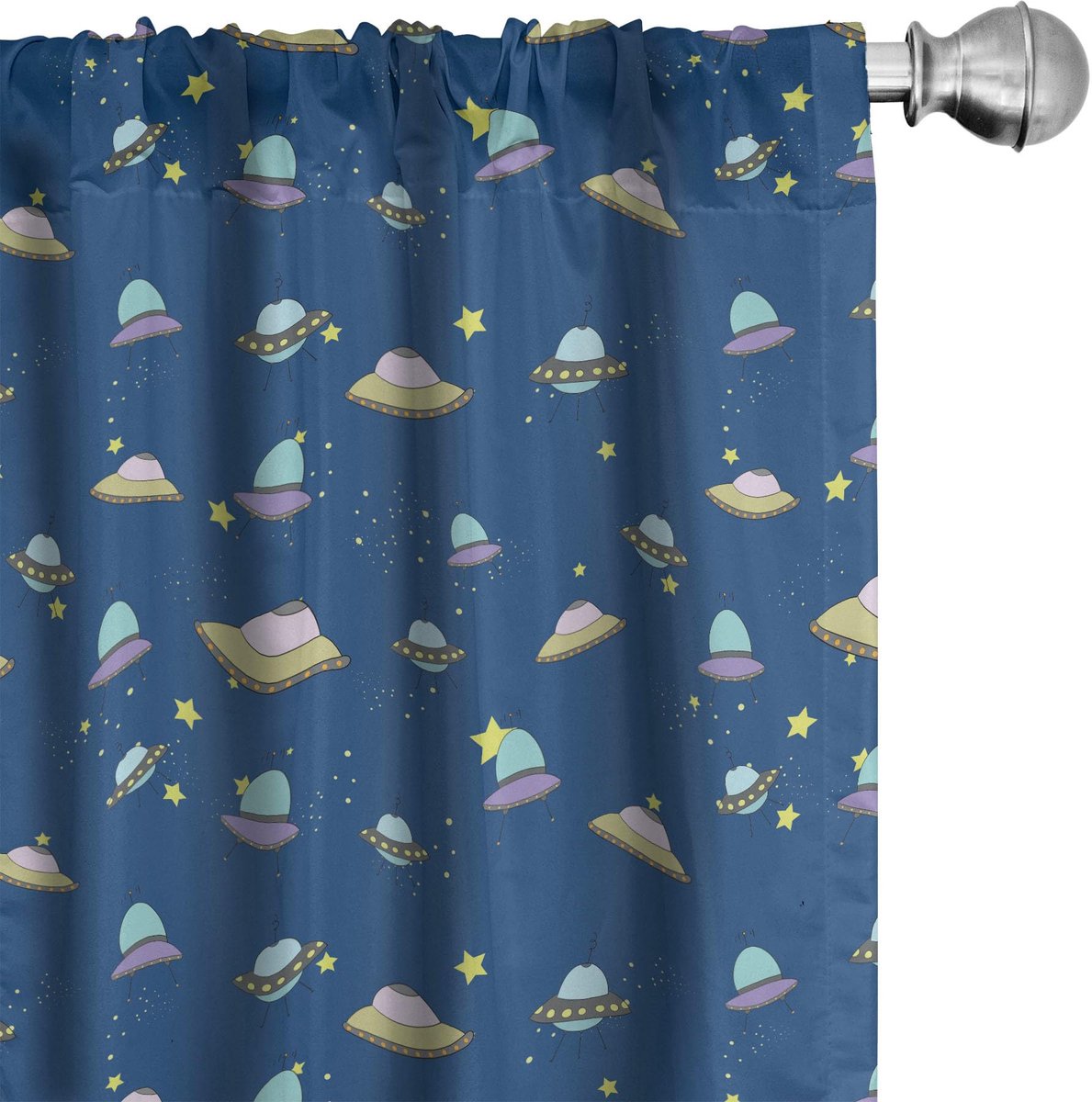 ABAKUHAUS Ruimteschip Gordijnen – 2x75x175 cm – Microfiber – Halverduisterend – Meerdere kleuren