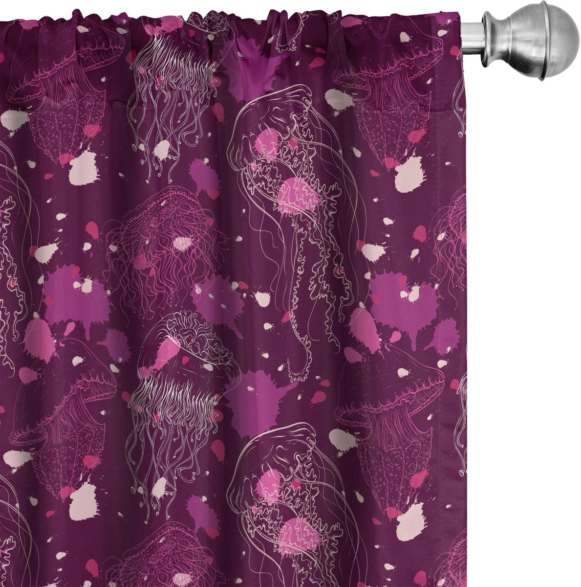 ABAKUHAUS – Kwal Voorhangen – Gordijnen – 2x75x175 cm – Donker Magenta