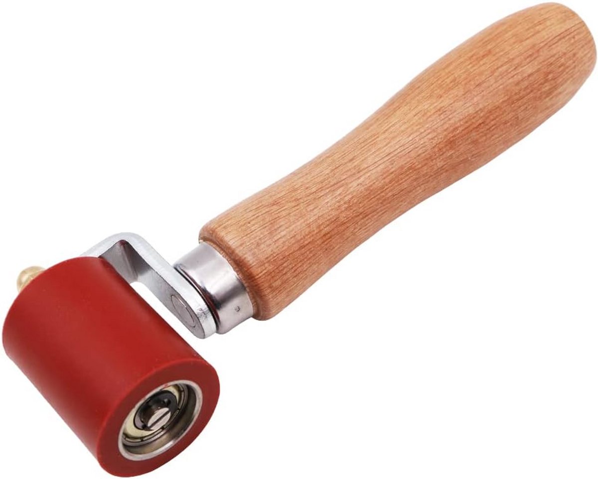 Hittebestendige Naadroller 40mm voor Dakbedekking, Vinyl en Zeildoek - Houten Handvat