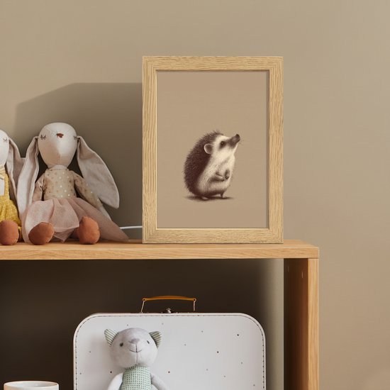 Nachtlampje 15x20 cm - Kinder lamp - Egel - Snuitje - Bruin - Stekels - Tafellamp kinderkamer - Slaapkamer lamp - Bedlamp kinderen - Kinderlampje stopcontact - Wandlamp babykamer - Nachtlampjes van Little Dreamzzz. — afbeelding 3