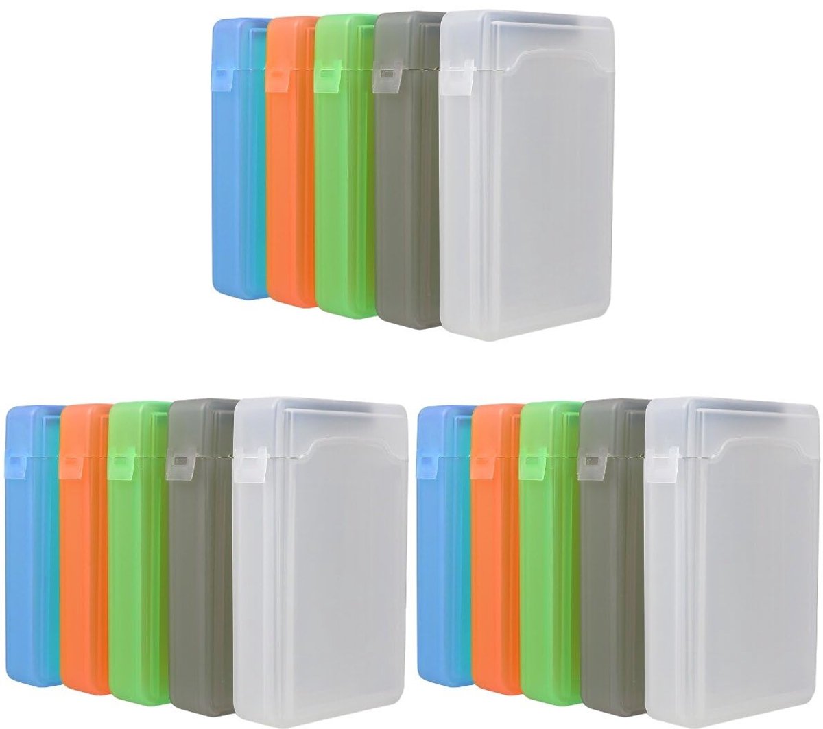 IMPERATORIS® Harde Schijf Hoes – Beschermhoes voor Externe Harde Schijf – Opbergetui / Beschermetui voor HDD en SSD – Schokbestendig en Compact – 3-delige set - Veelkleurig