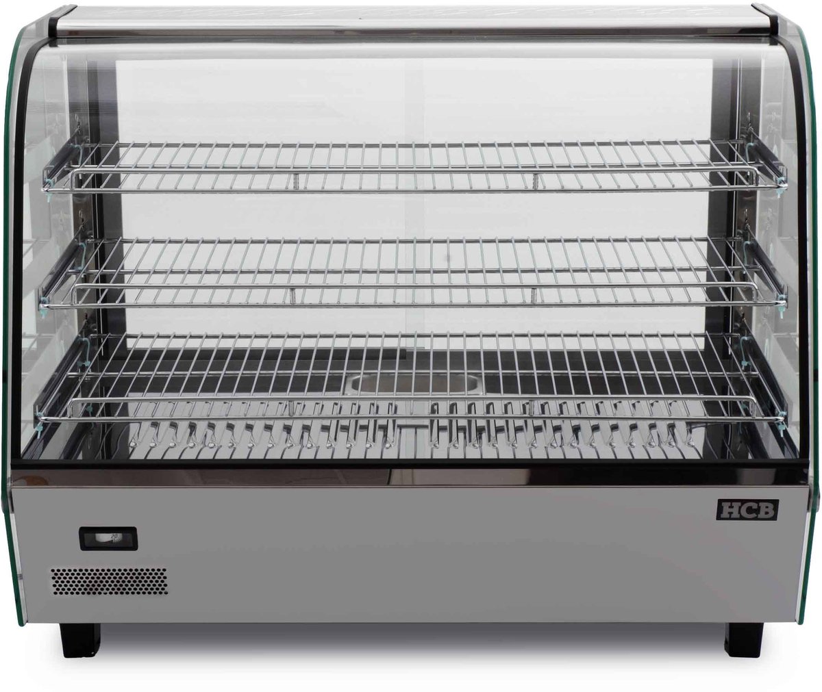 HCB® - Professionele Horeca Warmhoudvitrine - 160 liter - 230V - RVS / INOX - 56.8x85.6x67 cm (DxBxH) - 56 kg - 3509