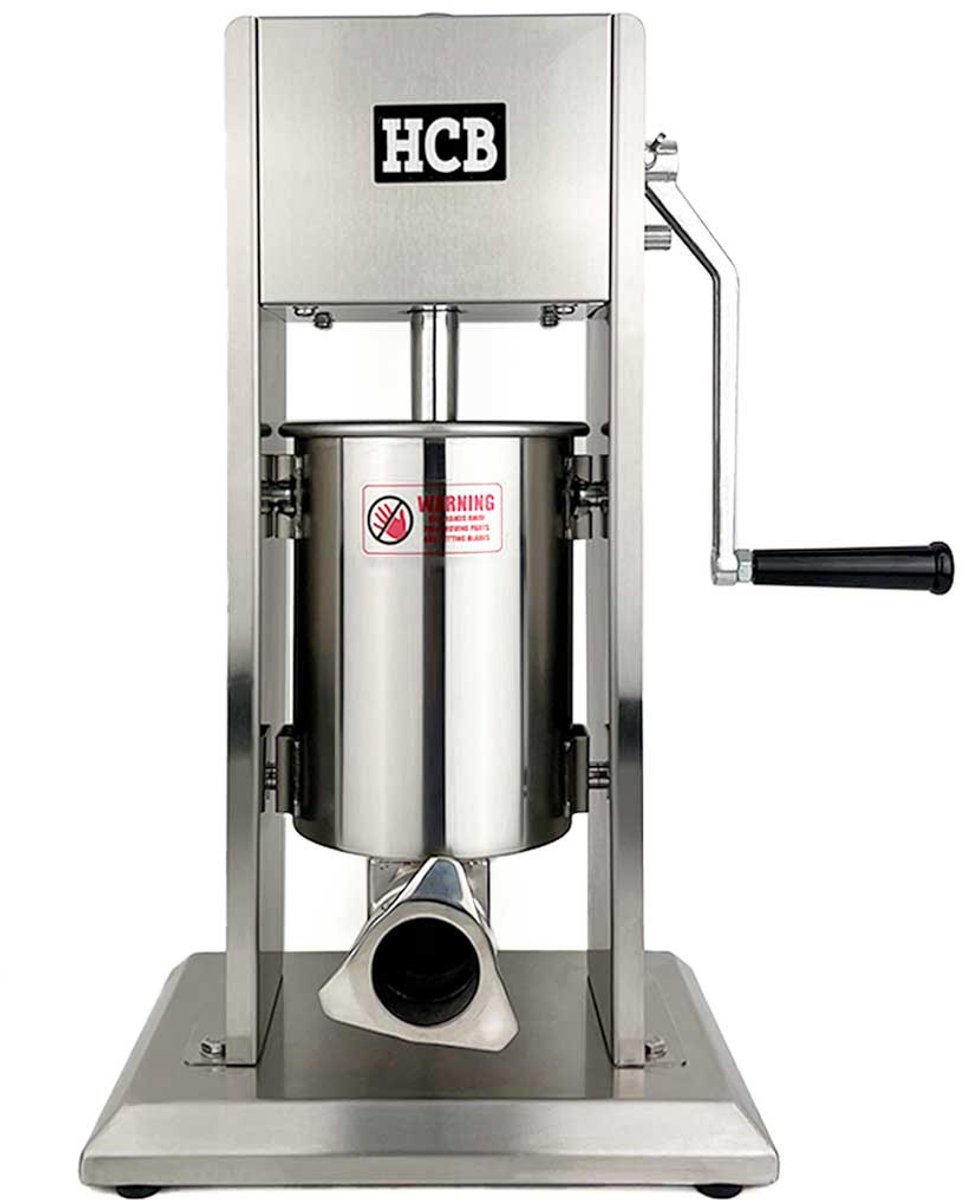 HCB® - Professionele Horeca Worstvuller - verticaal - 15 liter - RVS / INOX - Worstenmaker - Worstmachine - 33x37x71 cm (DxBxH) - 17 kg - 1663