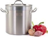 HCB® - Professionele Kookpan - 6 liter - Inductie - Gas - Electrisch - Grote RVS / INOX pan - Soeppan - Horeca pannen - Kookpot - Ø20 cm x H20 cm - 3 kg - 5434