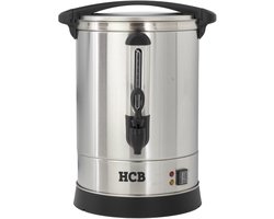 HCB® - Professionele Horeca Percolator - 12 liter - 80 kopjes - 230V - RVS / INOX Perculator - Elektrisch koffiezetapparaat - Volautomatische koffiemachine - 37x36.5x48.5 cm (DxBxH) - 3.10 kg - 1347