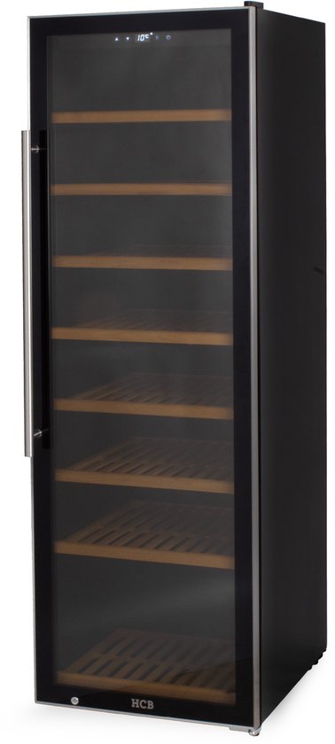 HCB® - Professionele luxe Wijnkoelkast voor 192 flessen - Wijnklimaatkast met houten lades - Vrijstaand wijn koelkast - Klimaatkast - Wijnkast - Wijnfrigo koeler - 87 kg - Frigo -…
