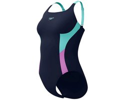 Speedo Shaping Solid Splice Zwemkleding Blauw UK 42 Vrouw