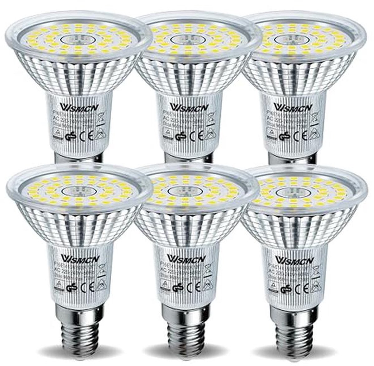 E14 LED Lamp Koel Wit 6,5W Vervangt 100W Halogeenlamp - 6 Stuks Heldere Gloeilamp