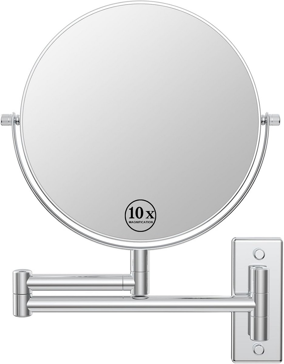 Vergroot make-up spiegel 10x vergroting chroom