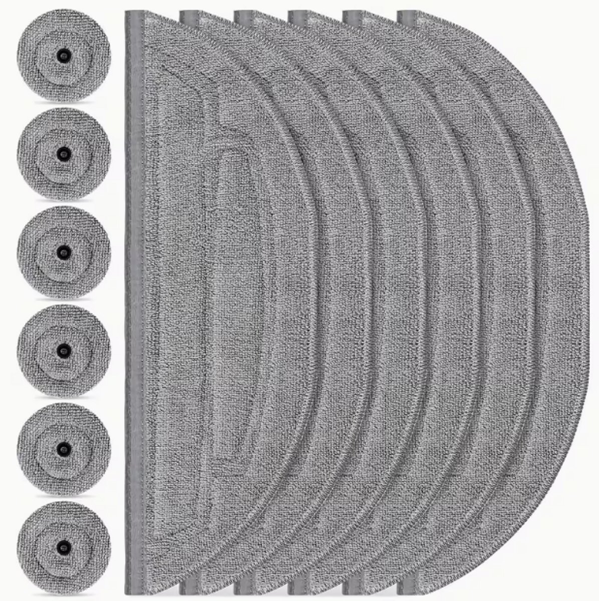 12-Pack Mop Pads Navullingen Geschikt voor Roborock S8 MaxV Ultra /S8 Max Ultra Robot Stofzuiger, 6-Pack Mop Doekjes met Dubbele Sonische Vibratie Modules, 6-Pack Rand Mop Pads Accessoires, Stofzuiger Mop, Mop Voor Vloer