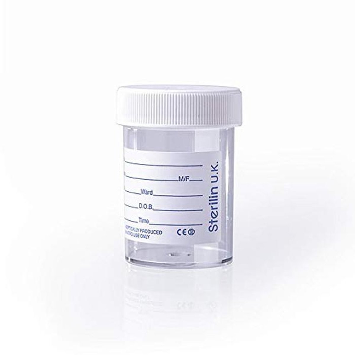 Specimen Pot 60ml met Etiket en Deksel - Set van 10 voor Urine Monstername