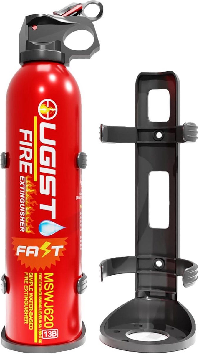 Kleine 600 ml Draagbare Brandblusser - Multifunctionele Brandblusser op Waterbasis voor Noodsituaties, Ideaal voor Kamperen en Buiten