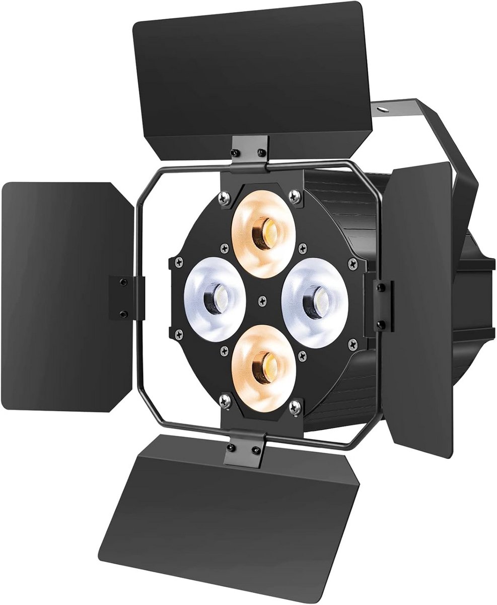 Krachtige 120W LED Podium Spotlights Dubbele Set met Warm/Koud Wit en Dimmer