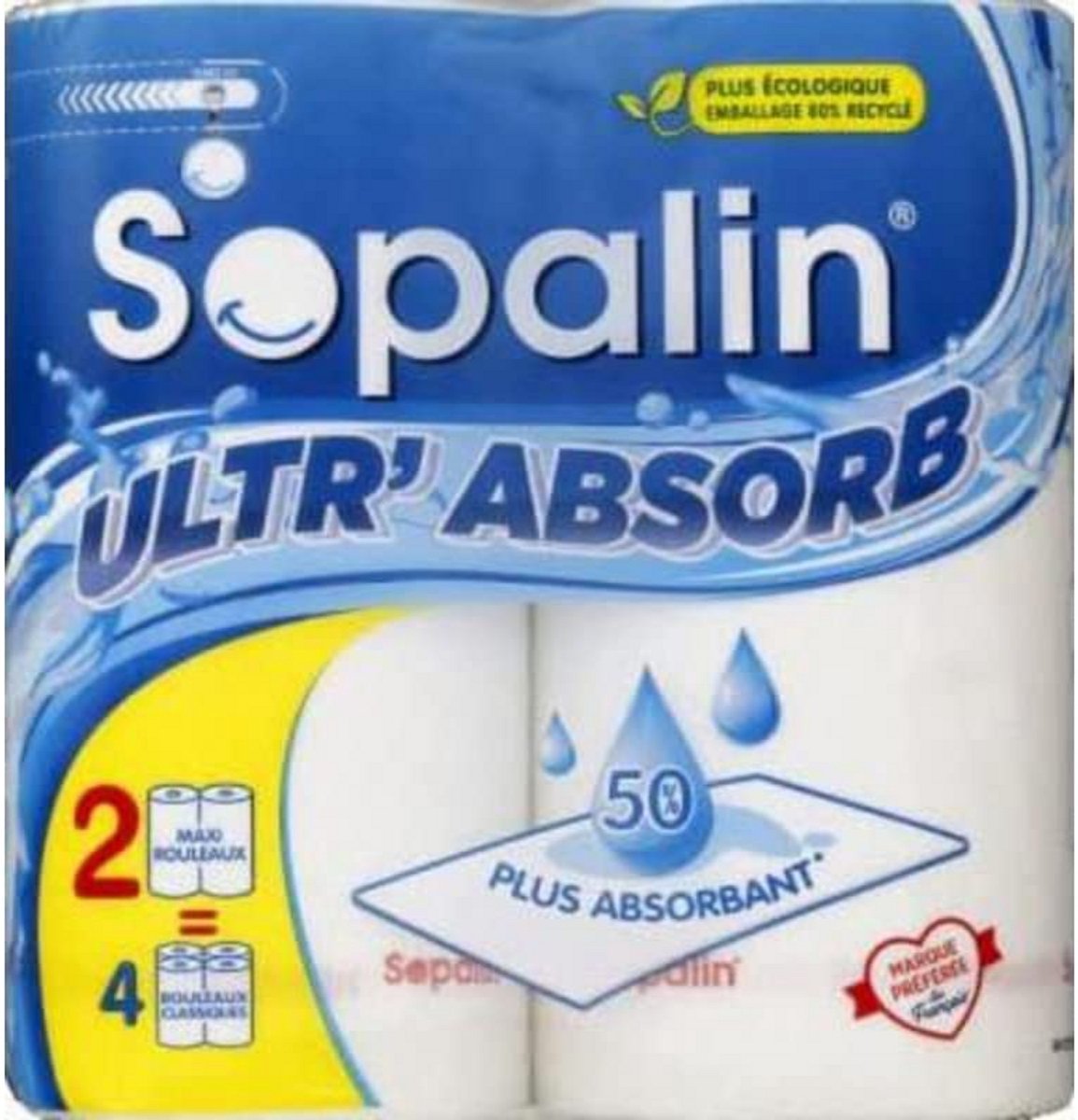 Ultra Absorbente Witte Schoonmaakdoekjes - 2 Rollen