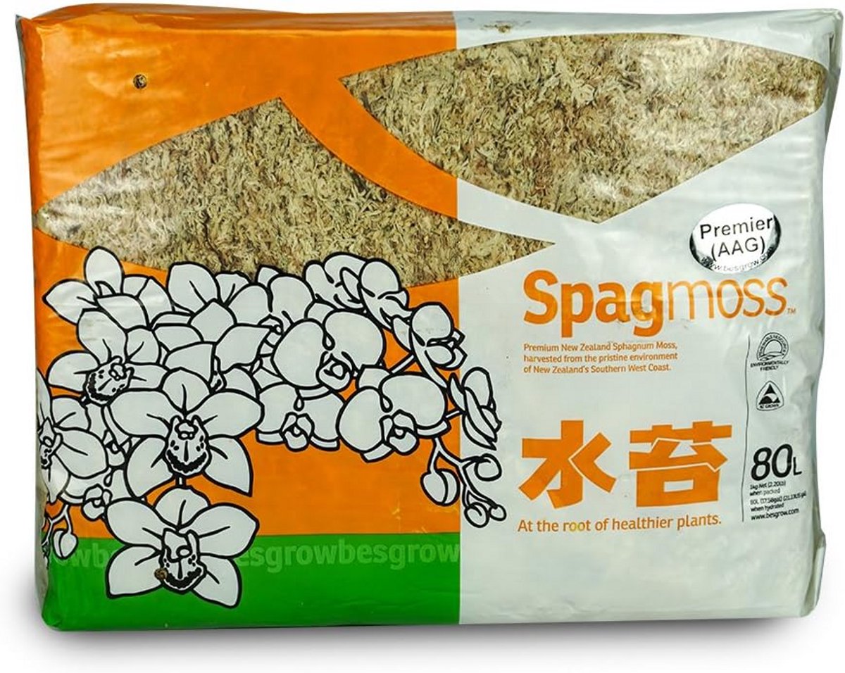 Premium Nieuw-Zeeland Veenmos 1 kg (80 liter) voor Tuin en Planten