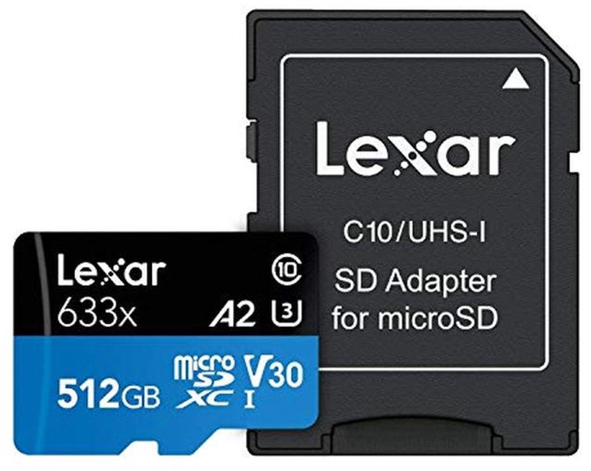 Hoogwaardige 512GB MicroSDXC UHS-I Geheugenkaart met SD Adapter