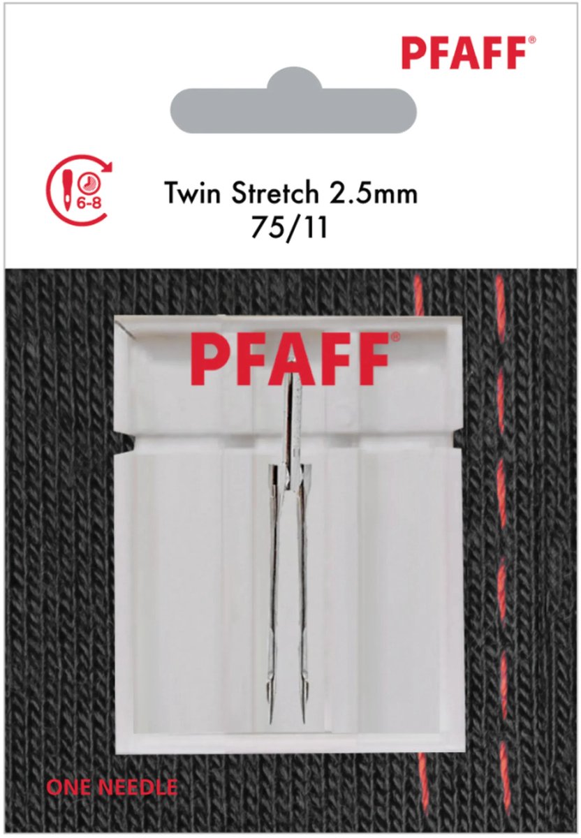 Pfaff Tweelingnaald Stretch / 75 / 2.5 mm (1 stuk) Naalden