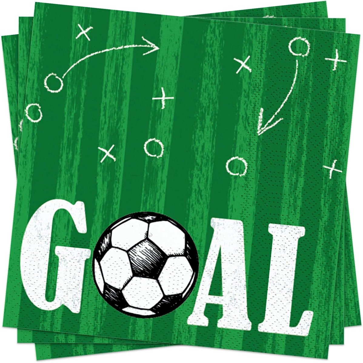 Wegwerpservetten Voetbal Thema - 50 Stuks voor Feestjes