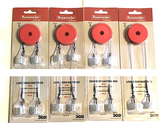 Rozemeijer Deadbait Casting Rigs - 50cm - 30lb - 2 Treble Hooks Size 2 van Rozemeijer — afbeelding 4