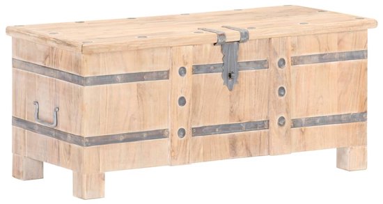 vidaXL 90x40x40 cm Bois d'acacia massif